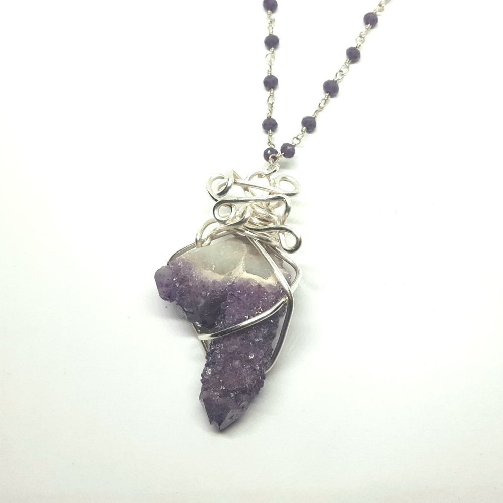 Fairy Amethyst Spirit Quartz Crystal Necklace